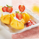 巾着クレープ＆いちごソース